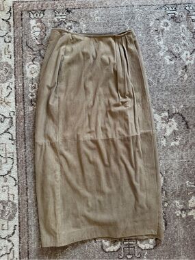 Vintage Ralph Lauren Suede Wrap Skirt